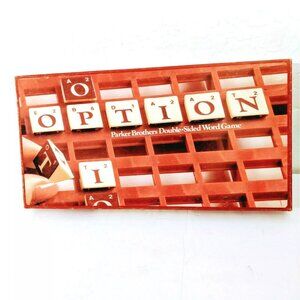 Vintage Parker Brothers Option Double-Sided Word Game Set 1983